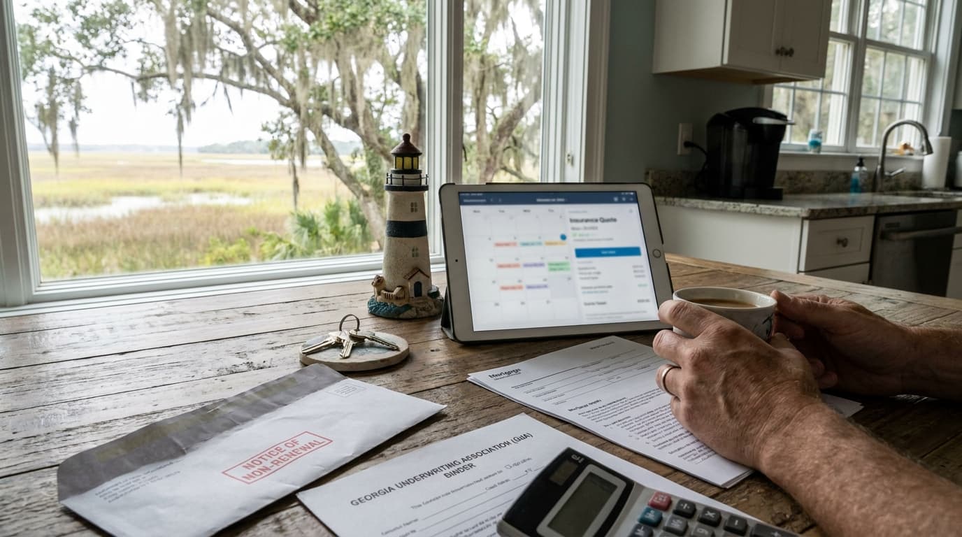 Savannah coastal home with insurance paperwork illustrating the backup-carrier playbook for closing on time.