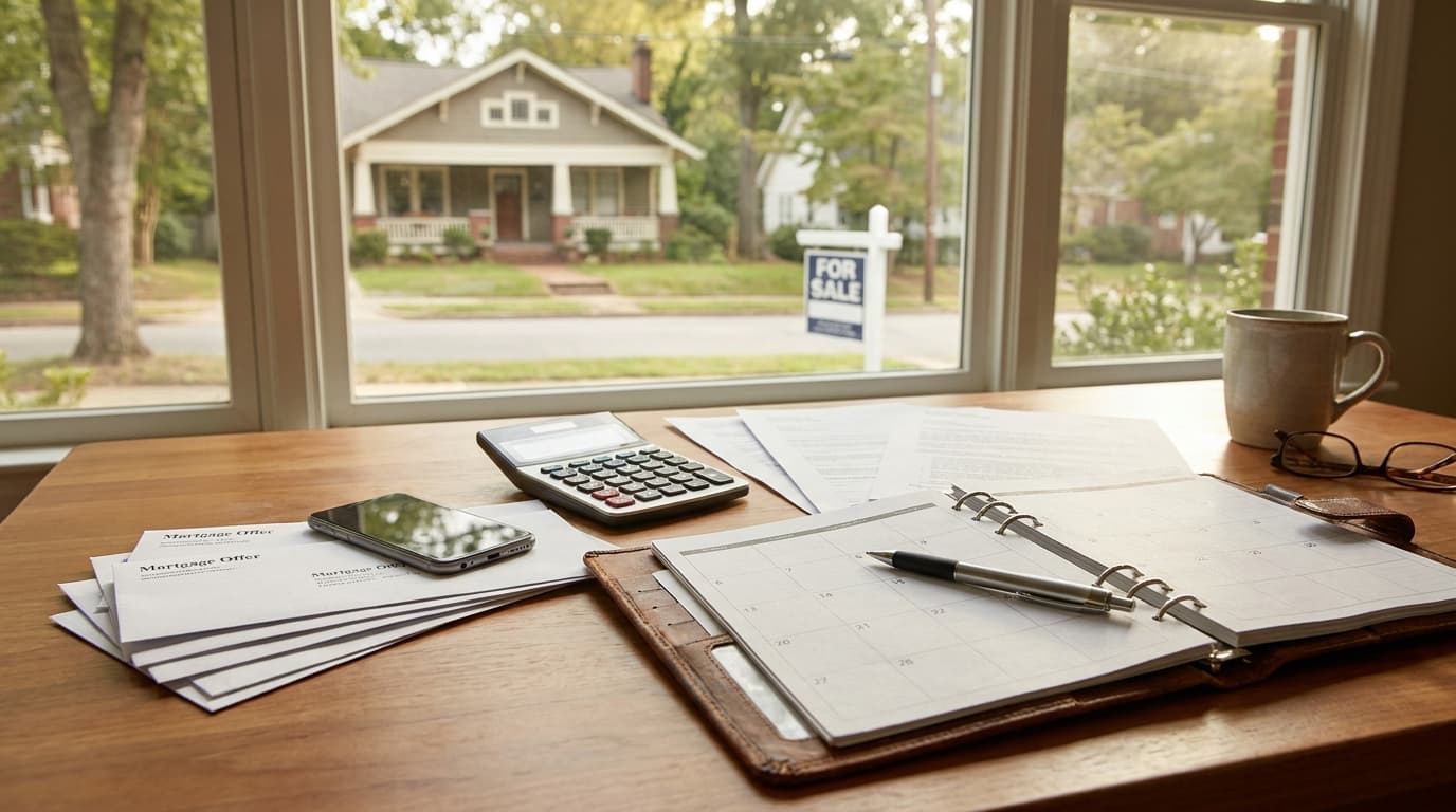 Georgia homebuyer holding a phone with incoming calls, illustrating the new trigger lead ban after a mortgage credit pull.