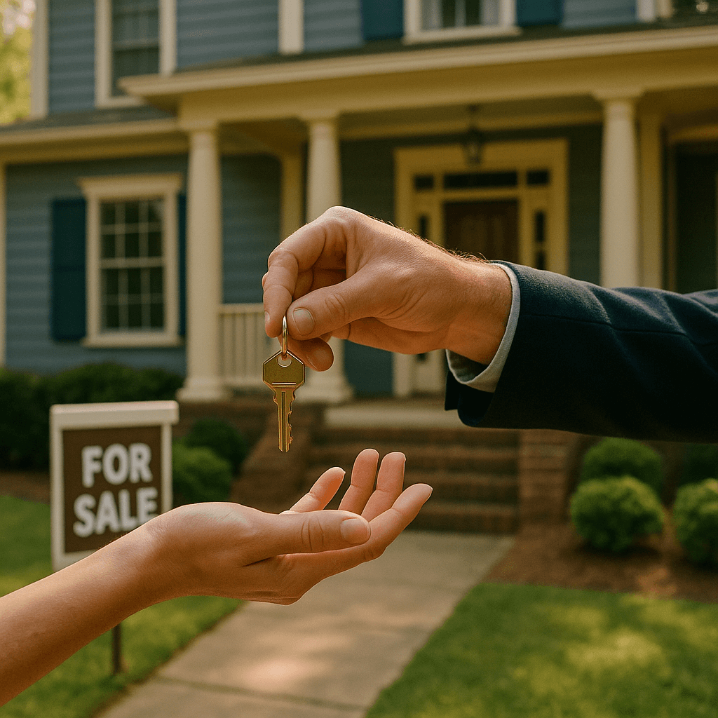 Chart of pending home sales rising to their highest level since 2022, with Georgia highlighted on a housing market map.